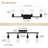 4-Light Track Lighting Fixtures Ceiling Spot Light, Black Wall Mount/Ceiling Light With Clear Rotatable Glass Shade,Industrial Bathroom Light For Kitchen Hallway Living Room