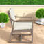 Ensembles de salle à manger de patio, chaises rembourrées modernes en bois d'acacia pour jardin de patio