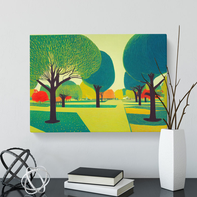 Trees In A Park - Wrapped Canvas, 40cm H x 60cm W x 3cm D