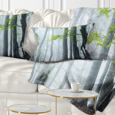 Coussin Green Leaves in Old Forest
