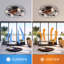 Ventilateur de plafond d'intérieur à télécommande à profil bas de 20 pouces avec 7 ampoules