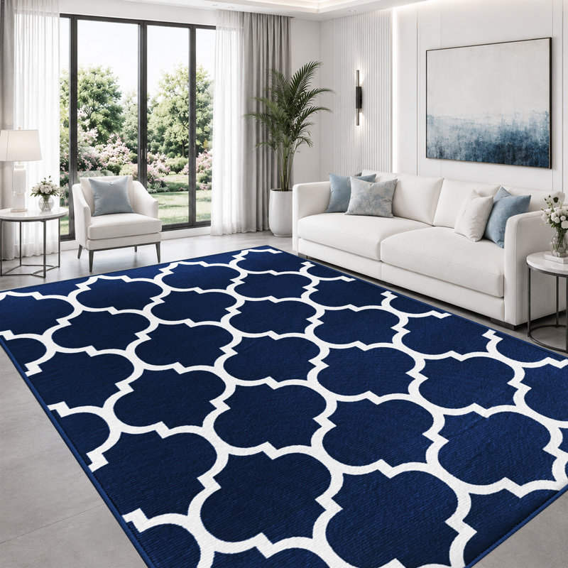 Abstract Machine Printed Area Rug, Rectangle 40 x 60 cm