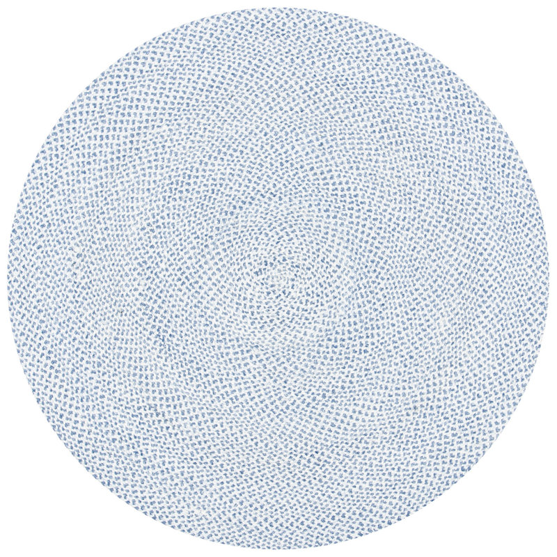 Wansley Hand Woven Performance Abstract Rug, Round 5'