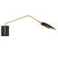 Lampe murale avec bras pivotant 1 lumière noir et or