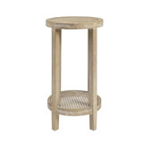 Martha Stewart Harley  Round End Table with Cane Detail