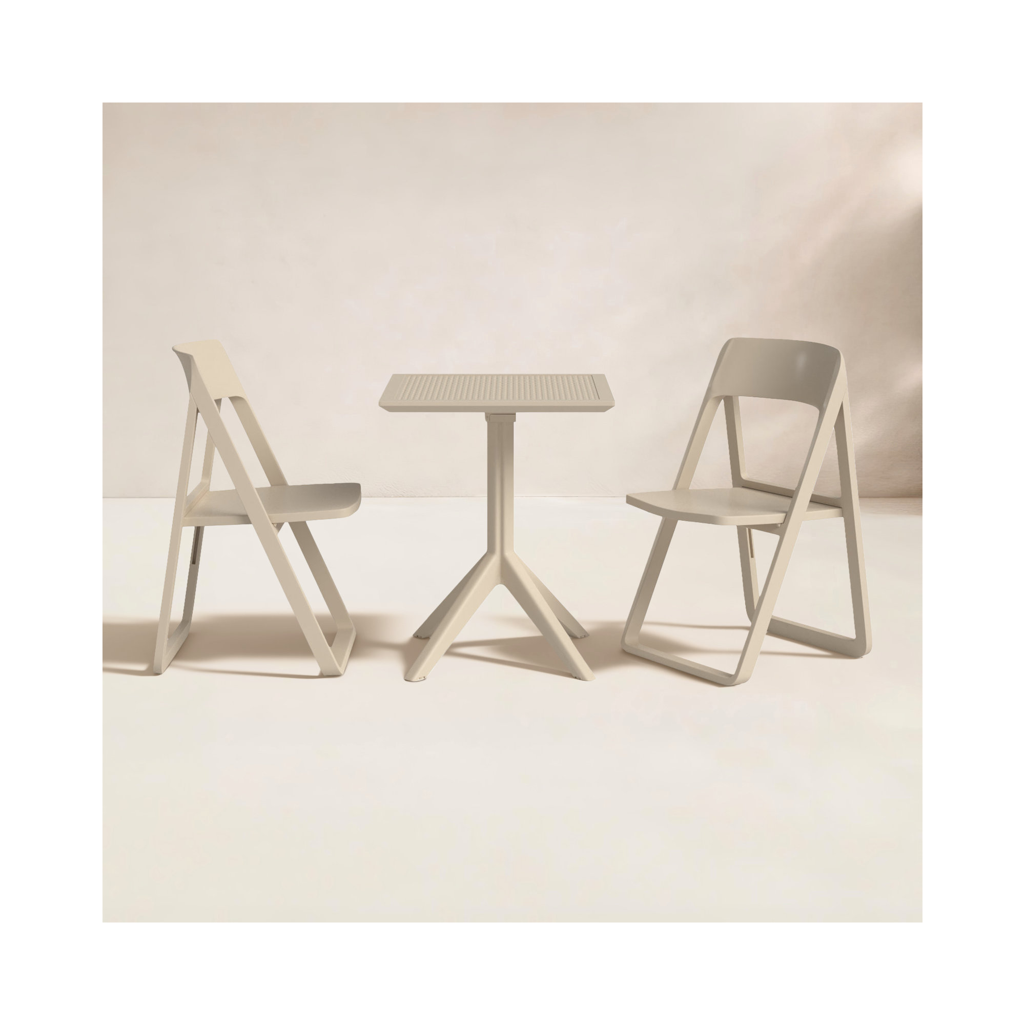 Farrah Square 2 - Person Bistro Set, Taupe