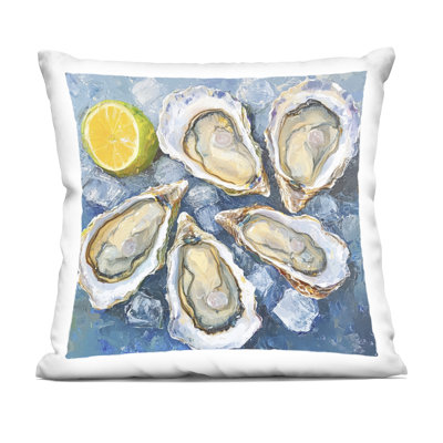 Coussin Stupell Industries Lemon & Oysters