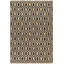 Shealy géométrique tissé à plat à la main et recyclé P.E.T. Tapis noir / brun clair-1279976807