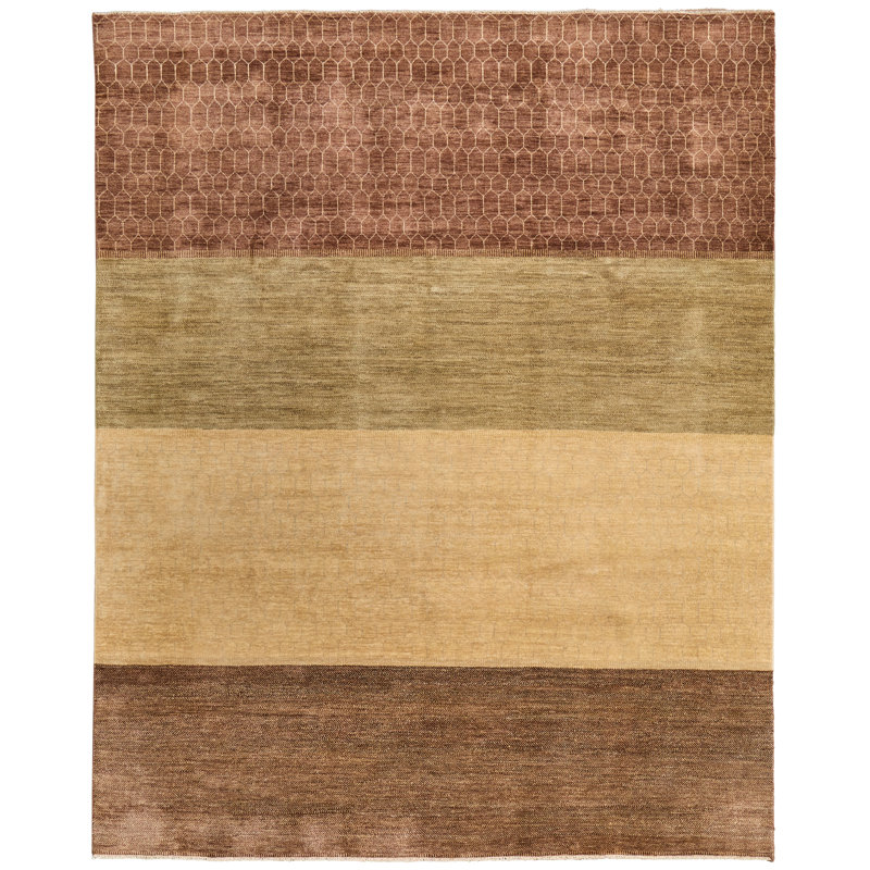 Tapis brun Pagdi, Rectangle 7 pi 9 po x 9 pi 9 po