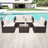 5 Piece Lounge Chair with Cushions-2021781041
