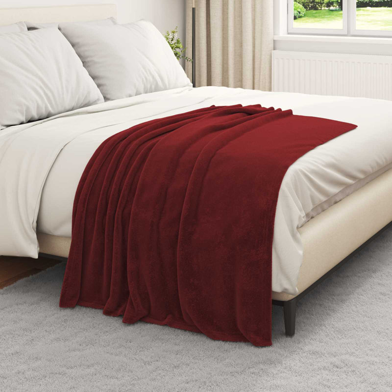 5-30 Throw Blanket, Bordeaux Red, 150cm x 130cm