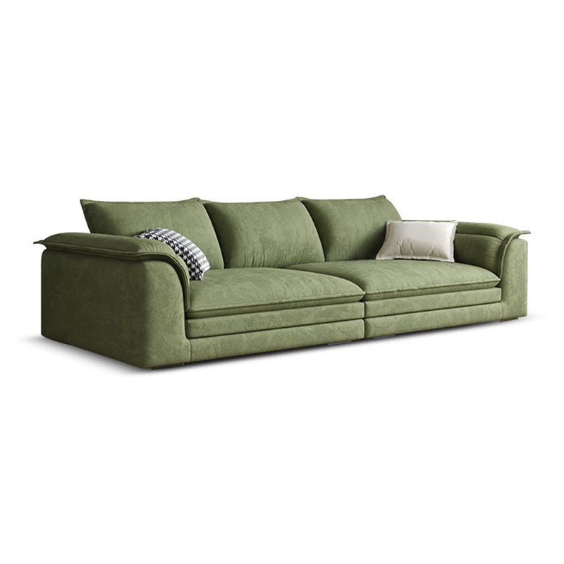 Coussin modulaire vert 100% polyester, H 29,92 po x l 102,36 po x P 46,46 po
