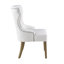 Chaise rembourrée Idalou capitonnée beige et miel rustique-357335836-376707618
