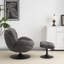 Bonhomme Upholstered Swivel Lounge Chair With Footstool