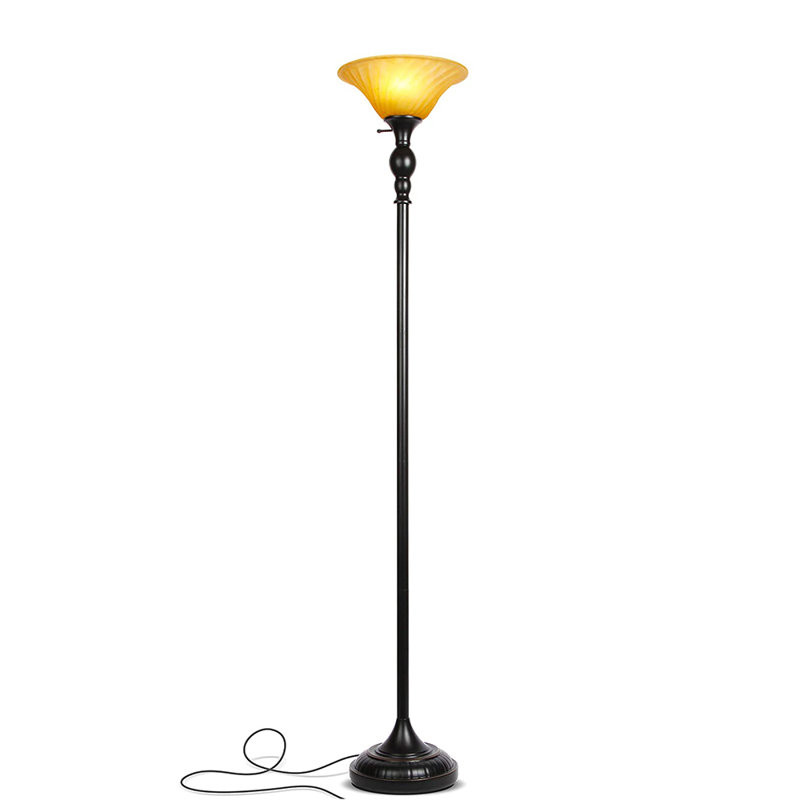 60'' Black Torchiere Floor Lamp