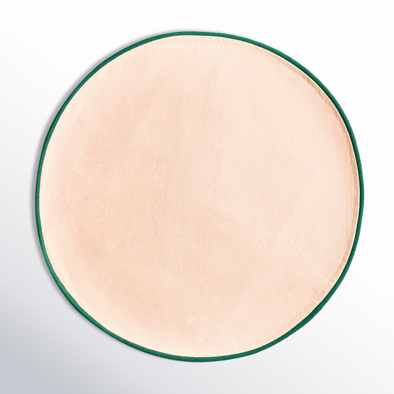 Blush And Pine Color Block Round Placemat Set Of 4, Blush/Pine