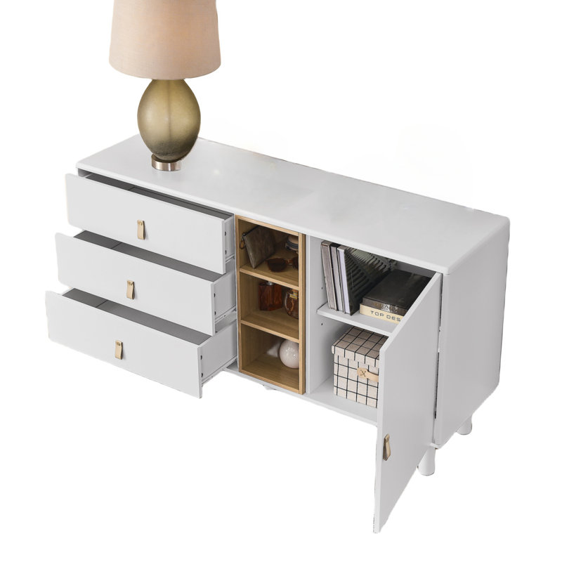 Mardee 55.12'' Wide Credenza, White