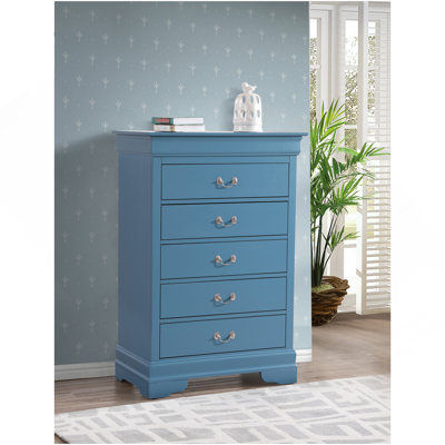 Commode Louis Phillipe, bleu sarcelle