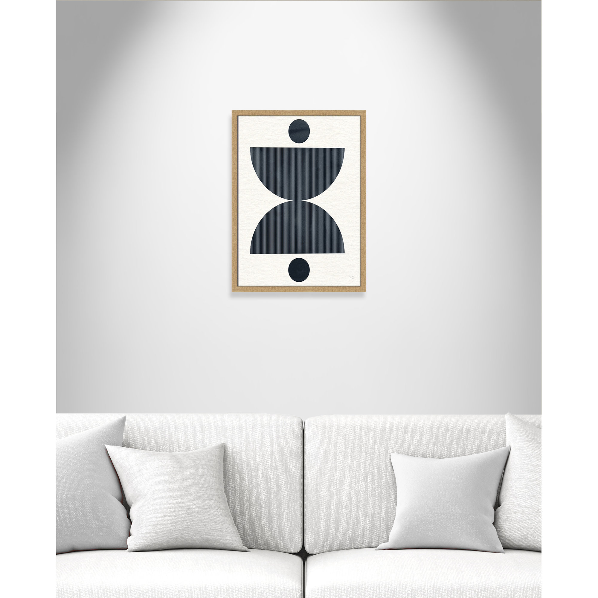 Eclipse II by Susan Jill, Natural Framed, 23" H x 17" W x 0.75" D