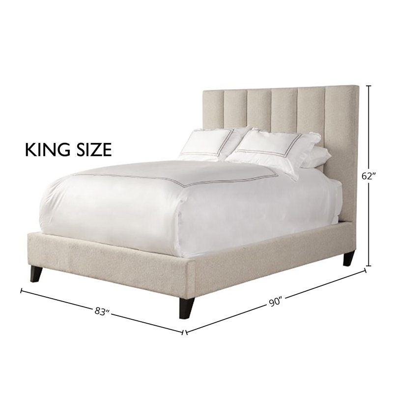 Ryver Upholstered Standard Bed, Natural, King