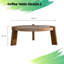 Table basse ronde en bois faite à la main - Rustique naturel 36 po Table basse en bois robuste et sécuritaire pour le salon