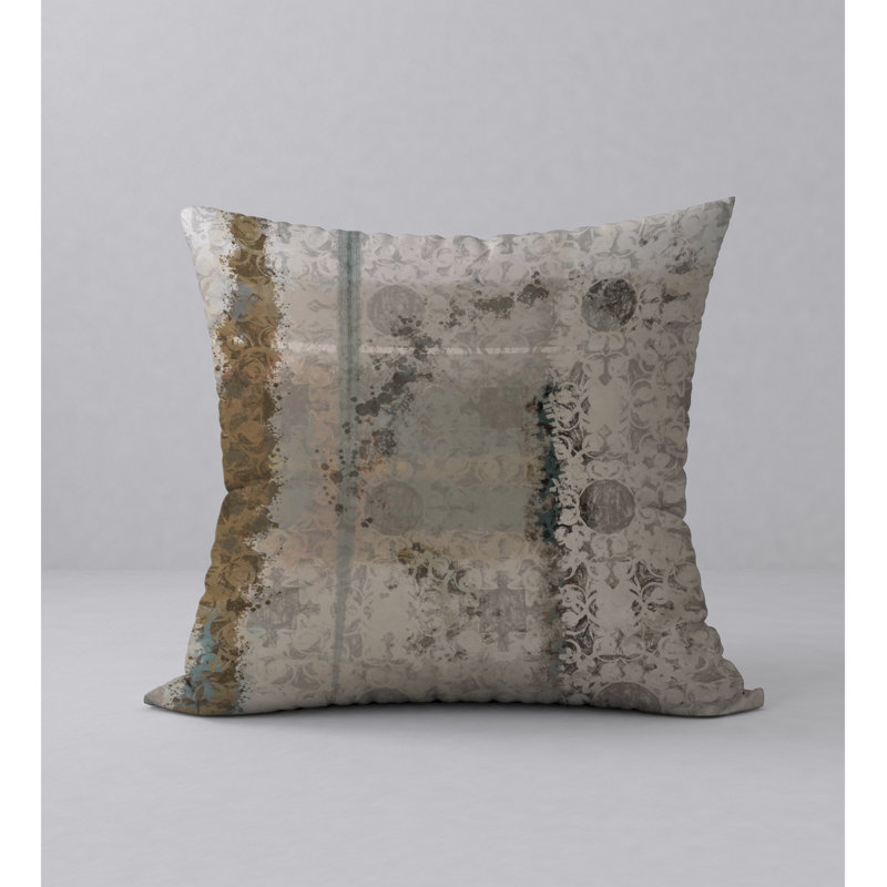 Abstract Reversible Throw Pillow, 18" x 18"
