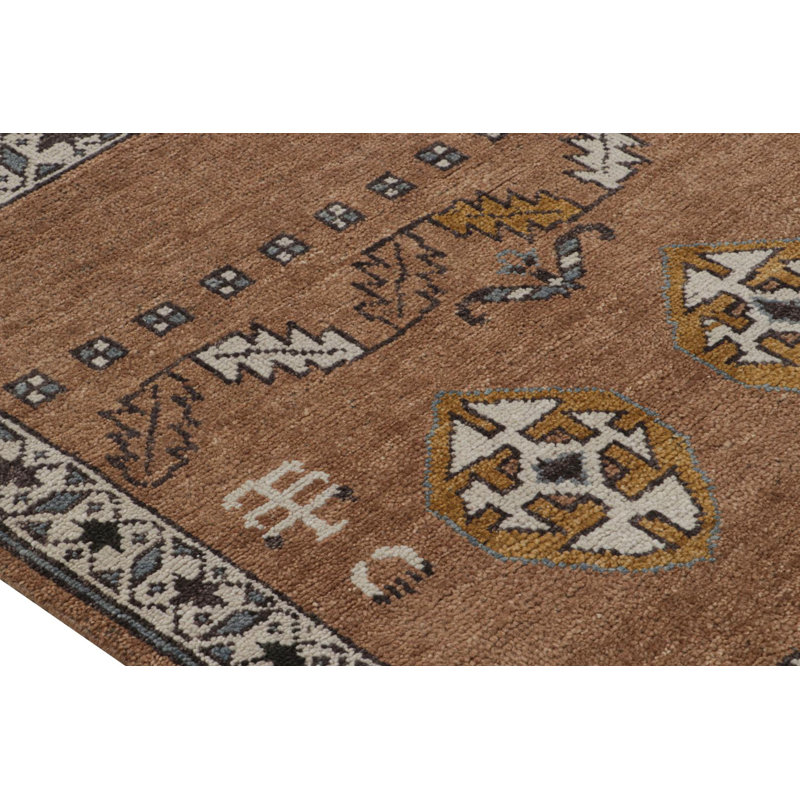 Burano Hand Knotted Wool Geometric Area Rug, Rectangle 10' x 14'