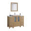 Ensemble de meuble-lavabo autoportant 48 po avec plateau en céramique et miroir assorti Brescia-107174097