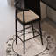 Table de bar haut de gamme en bois massif noir-431128852