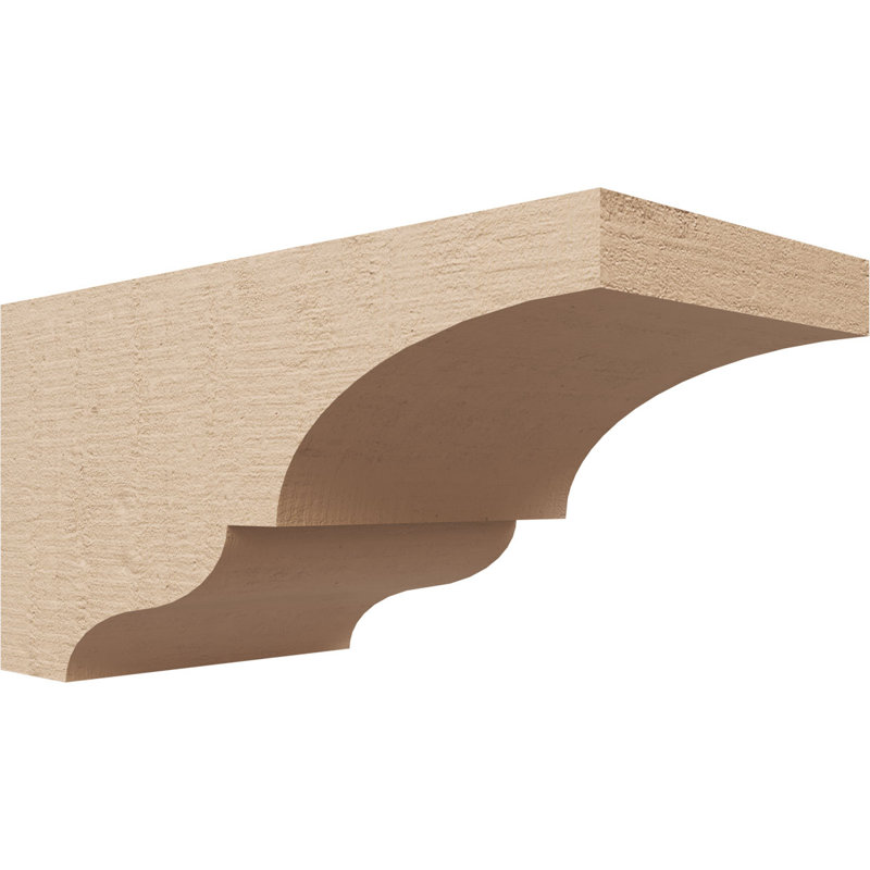Bois de cèdre brut Asheboro, grain de bois TimberThane Corbel, apprêté brun clair, H 5 po x l 5 po x P 10 po