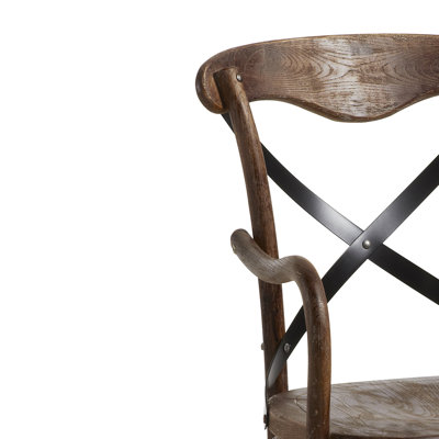 Stanhope Cross Back Armchair in Brown