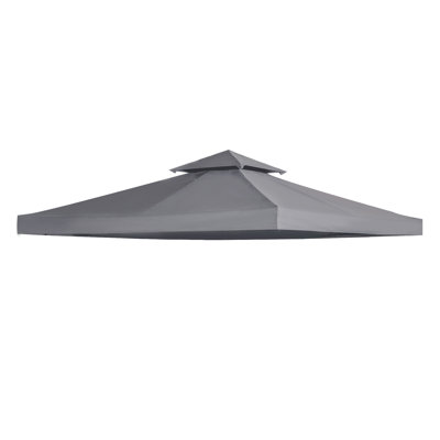 Zermeno Square 2-Tier Roof Gazebo Replacement Canopy