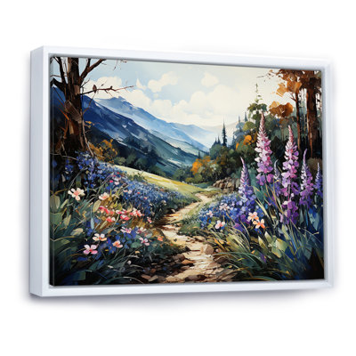 «Blue Bonnets Mountain Landscape» sur toile