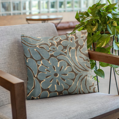 Flower Velvet Paisley Pillow