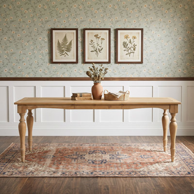 Table de salle à manger extensible en bois avec rallonge amovible