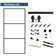 Metal and Glass Sliding Barn Door with Installation Hardware Kit ( Soft-close Included)