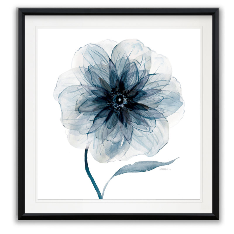 Indigo Bloom III - reproduction de cadre photo sur papier, H 30,5 po x l 30,5 po x P 1,5 po