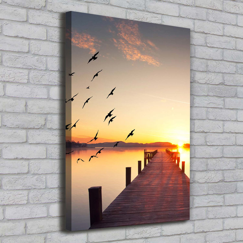Sunset Pier - Wrapped Canvas Print