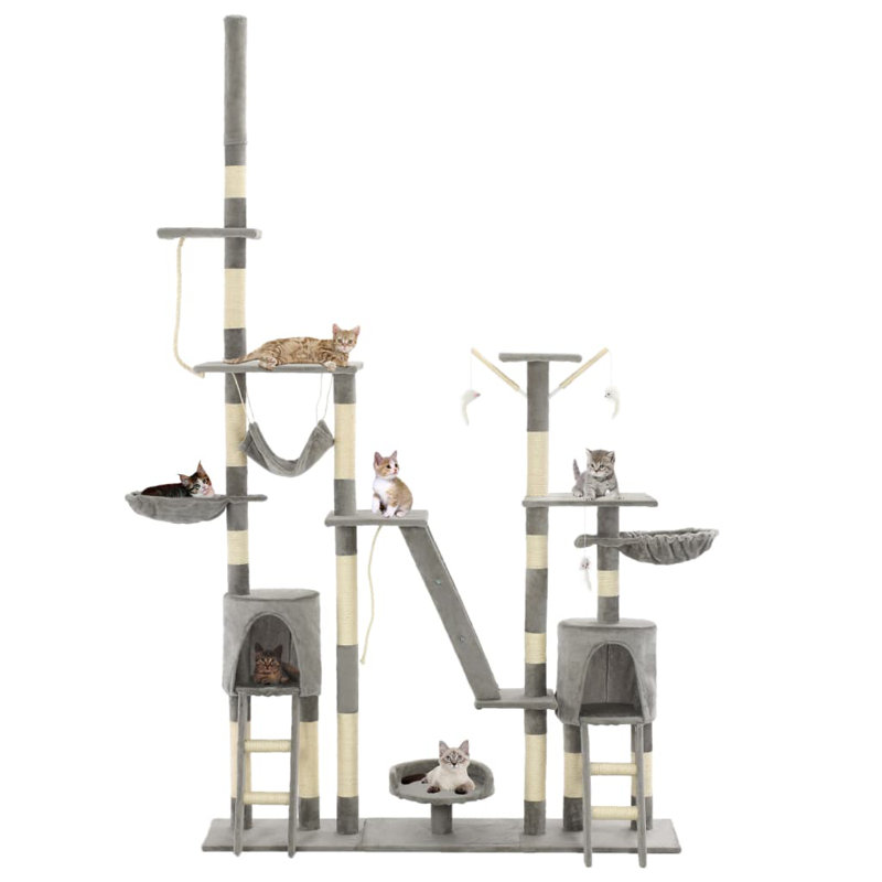 Nevin 250cm H Cat Tree, Grey