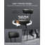 Swivel Upholstered Counter Stool with Metal Frame-104903105
