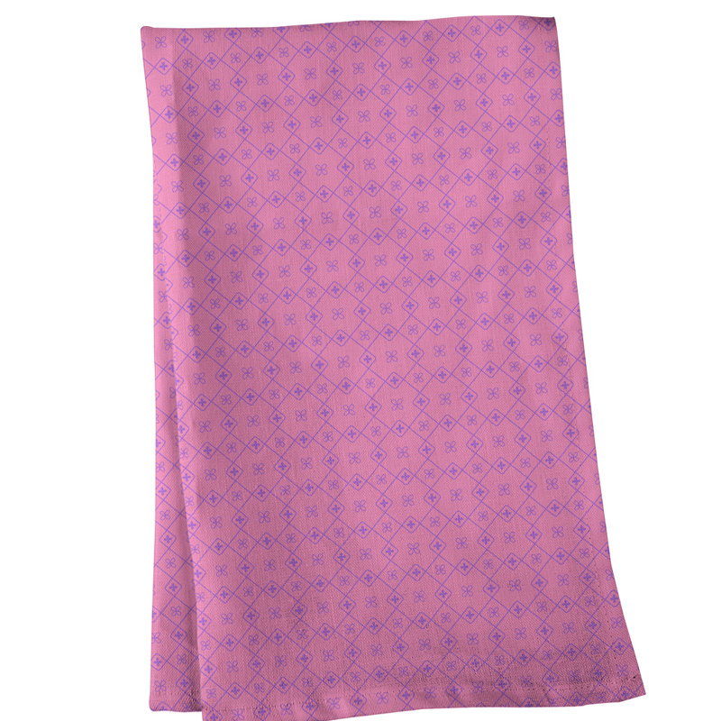 Serviette à thé à motif napperon Mcguigan, Sergé de coton, Rose