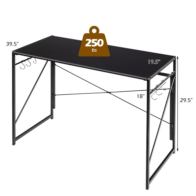 Foldable Writing Desk, Black