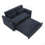 Canapé-lit à deux places en velours 55 po, dossier réglable avec ports USB, deux poches latérales, canapé-lit convertible 3 en 1