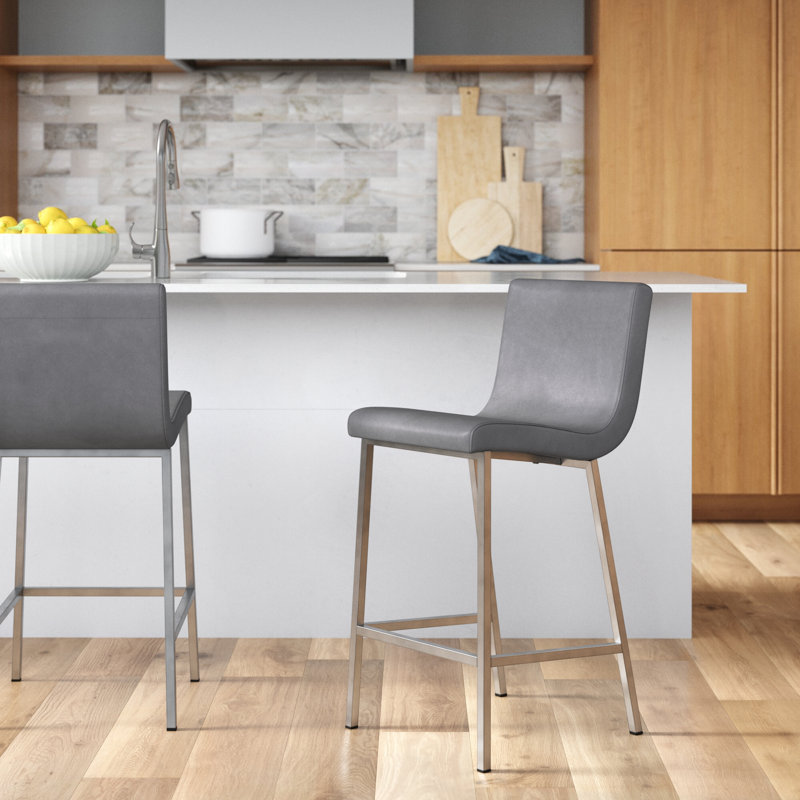 Chaises de bar 26 po Myakka, Gris / argent