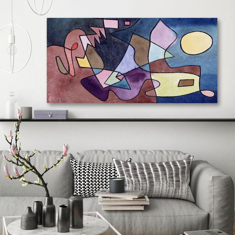Dramatic Landscape by Paul Klee - Wrapped Canvas Painting, 70cm H x 140cm W x 4cm D