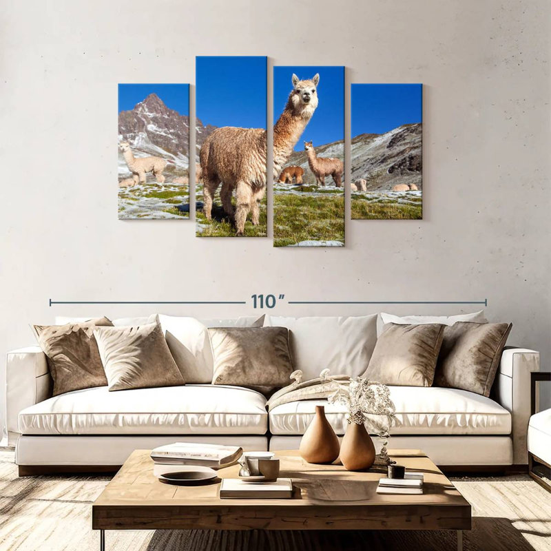 Lamas des Andes Brampt, H 48 po x l 75 po