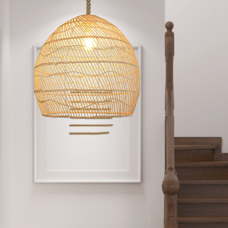 Luminaires suspendus en rotin et osier en bambou, lanterne en bambou pour salon, salon de thé et café