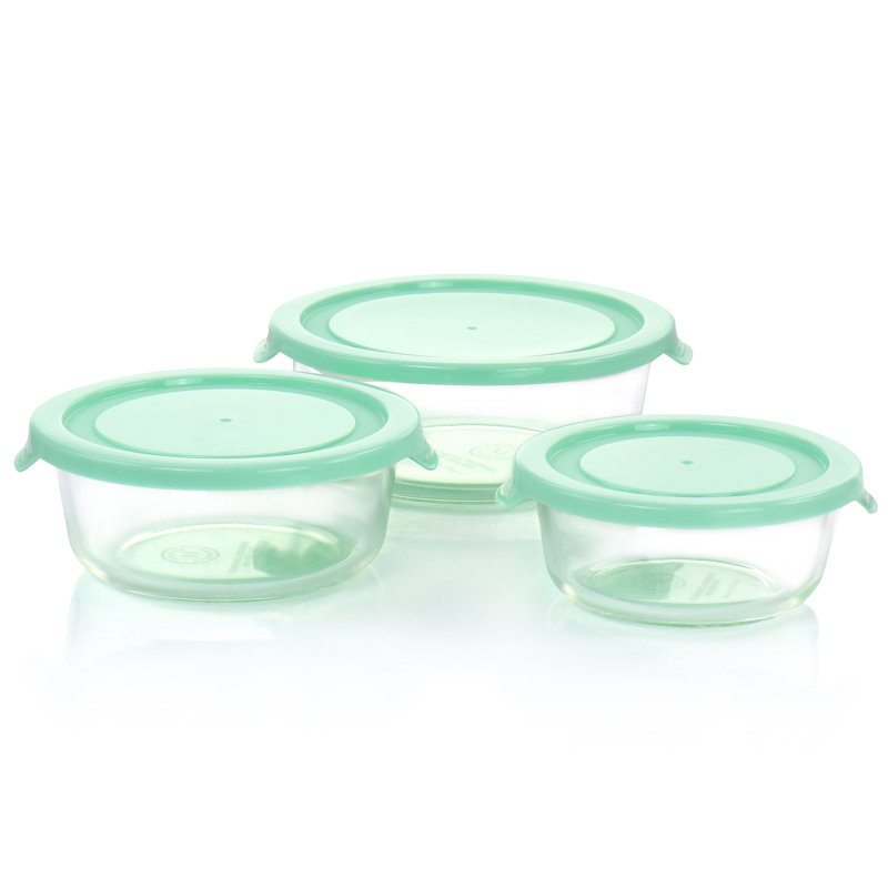 Martha Stewart 6 Piece Assorted Glass Storage Container And Lid Set  In Mint