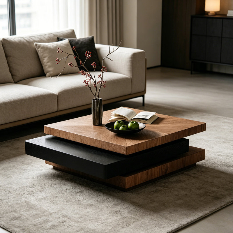 Table basse rotative 360 ° Retro