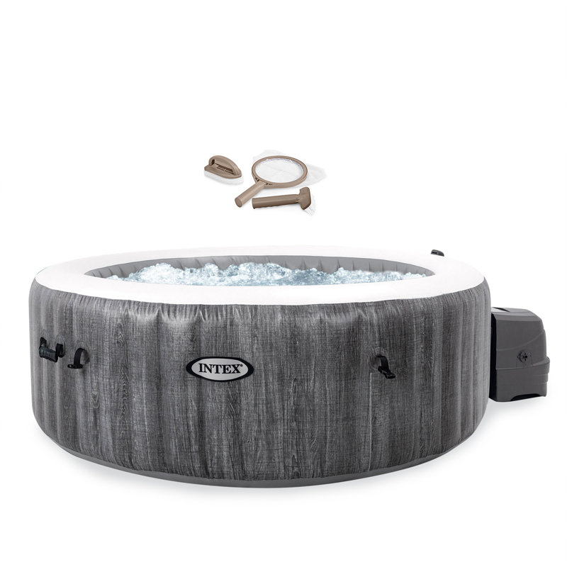 Intex PureSpa Plus 6-Person Inflatable Round Hot Tub with LED Lighting
